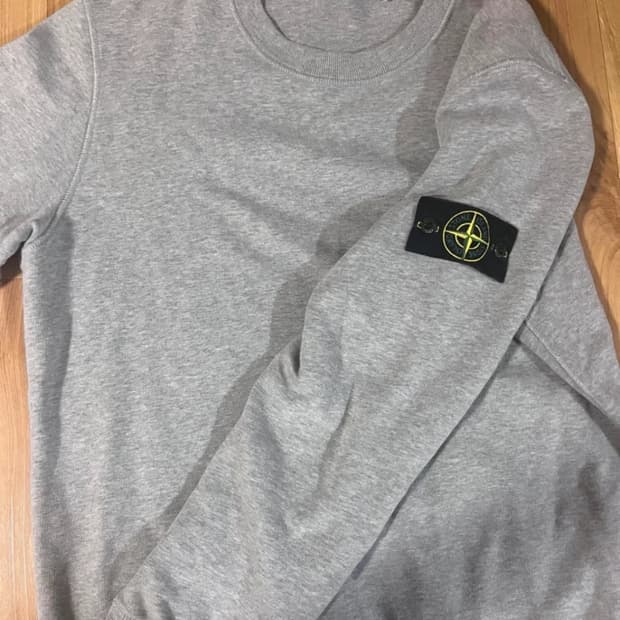 (급처)스톤아일랜드 그레이 맨투맨(백화점 한글택)95~100