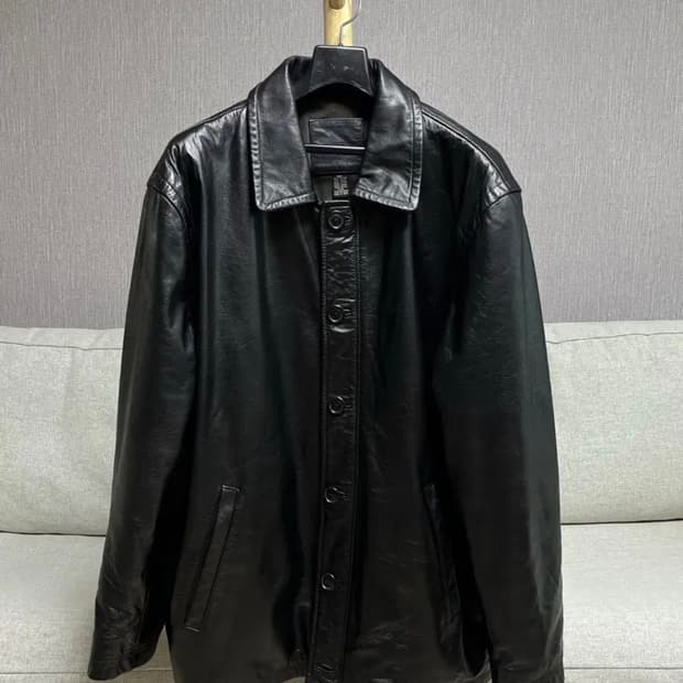 [105] 제이크루 블랙 리얼레더 2WAY ZIP 자켓