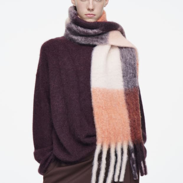 코스 브러쉬드 모헤어 머플러 / 여성 목도리 / 여성 머플러