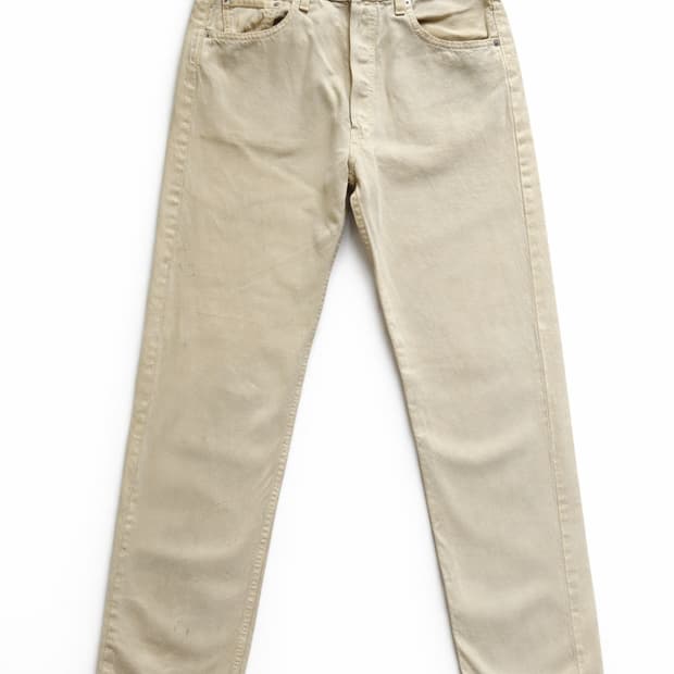 90s 리바이스 501 베이지 데님 32" USA MADE