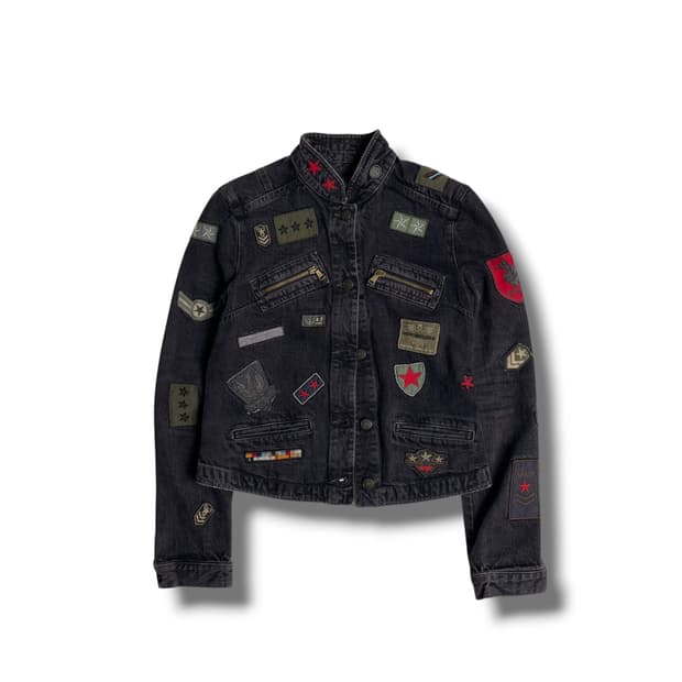 Armani jeans 패치워크 데님 자켓 (italy)  