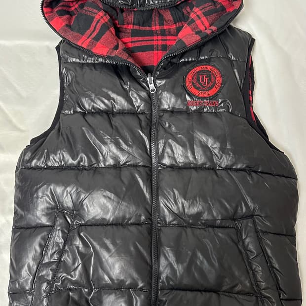 Red Black Padding Vest
