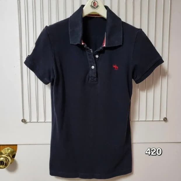 420 ) 아베크롬비 빈티지 폴로반팔티 s 예쁨