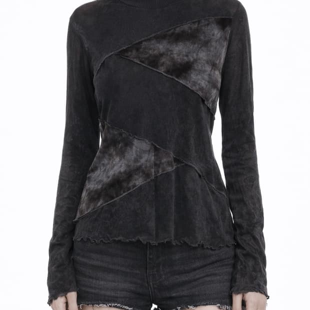 모던 시크 락 긴팔 티셔츠