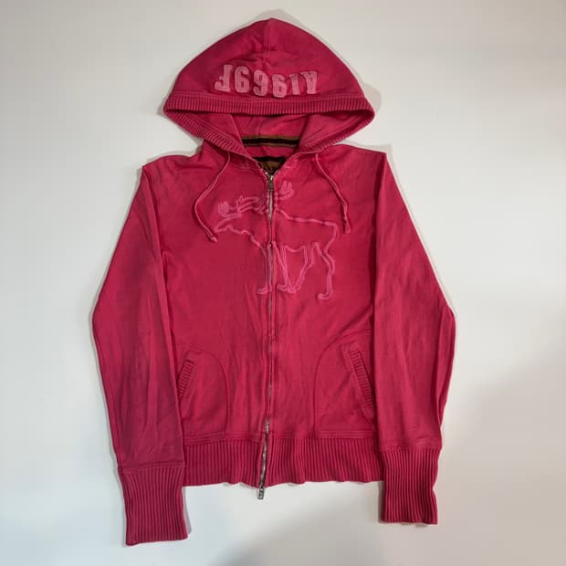 아베크롬비 핫핑크 투웨이 후드집업