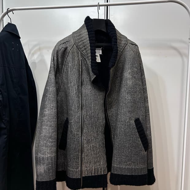 마르지엘라 니트 코팅 무스탕