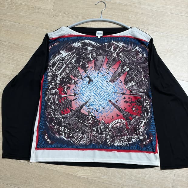 장폴고티에 보트넥 롱슬리브 티셔츠