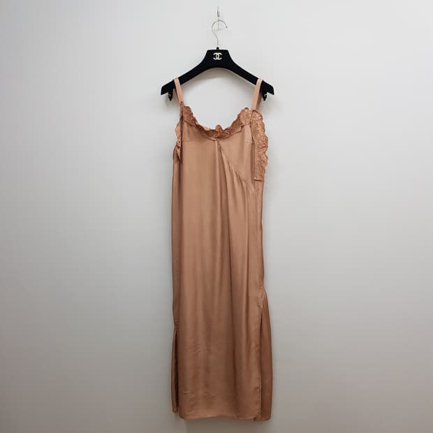 한섬 마인 2021 새틴 레이스 롱 원피스 76-90-155