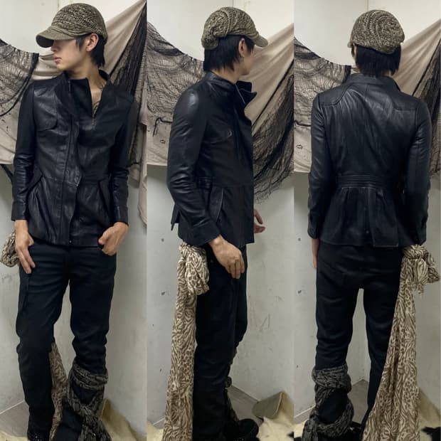 Zip Detail High-Neck Slim Fit SheepSkin
