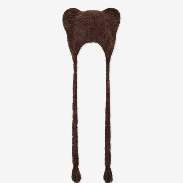 엘엠씨 테디 플러피 비니 브라운