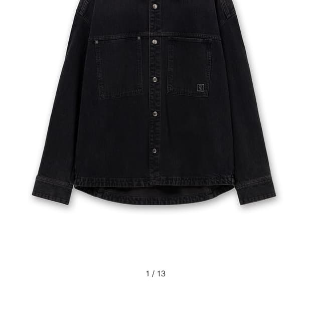 우영미 25FW 데님셔츠 블랙 50 새상품