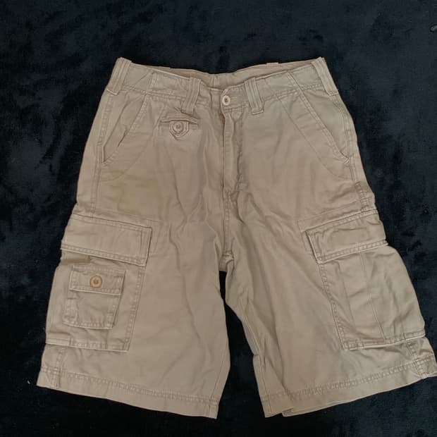 빈티지 카고 반바지 베이지 버뮤다팬츠