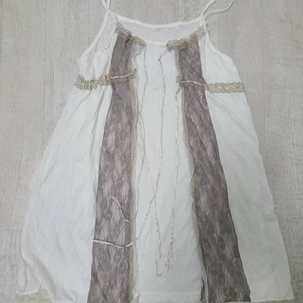 빈티지 면 레이어드 원피스 