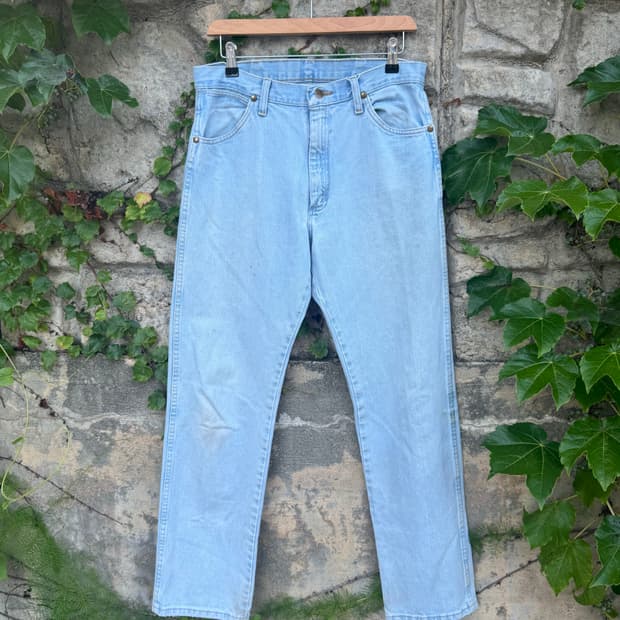 90s 랭글러 wrangler 빈티지 연청 데님 팬츠 31