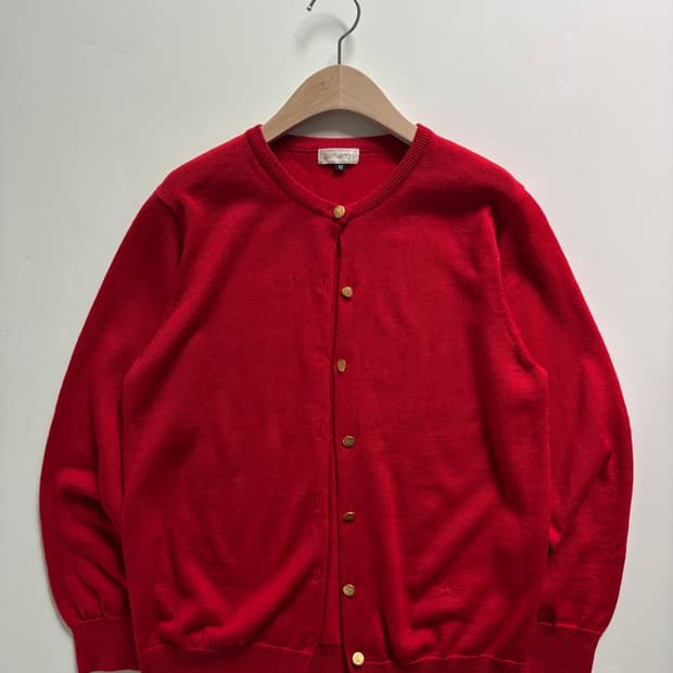 Burberry 버버리 금장 버튼 레드 가디건