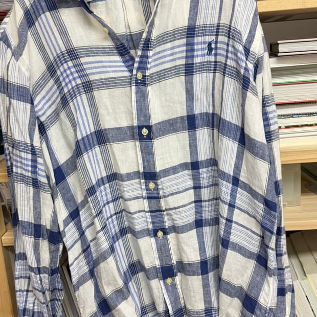 폴로 랄프로렌 체크 린넨 셔츠