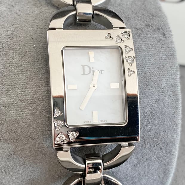 크리스찬 디올 마리스10p 다이아 화이트 자개 다이얼 쿼츠