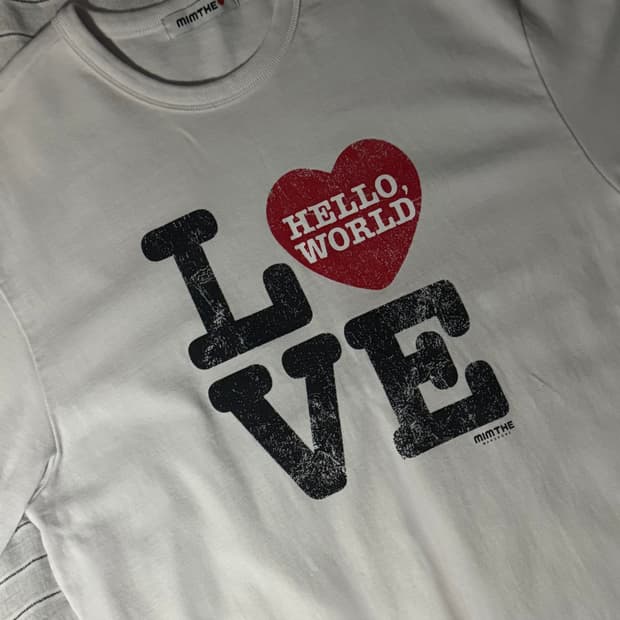 헬로 월드 LOVE 티셔츠