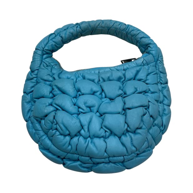 COS 코스 퀄티드 미니백 레더 터콰이즈 블루 가방