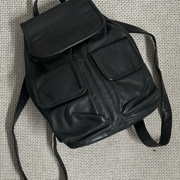 리얼레더 복조리 백팩