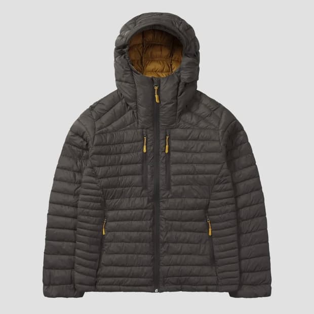 르아르 에센셜 후디드 라이트 패딩 자켓 차콜 L사이즈