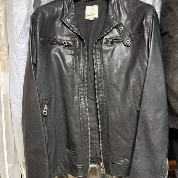 디젤 양가죽 라이더 자켓