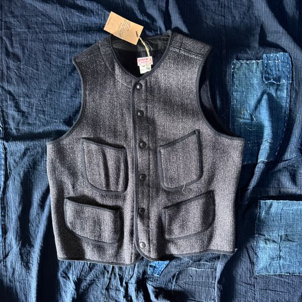 브론슨 1930s 솔트앤페퍼 비치클로스 울 베스트 40