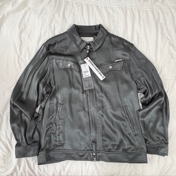 Satin Collar Single Jacket  Green / L