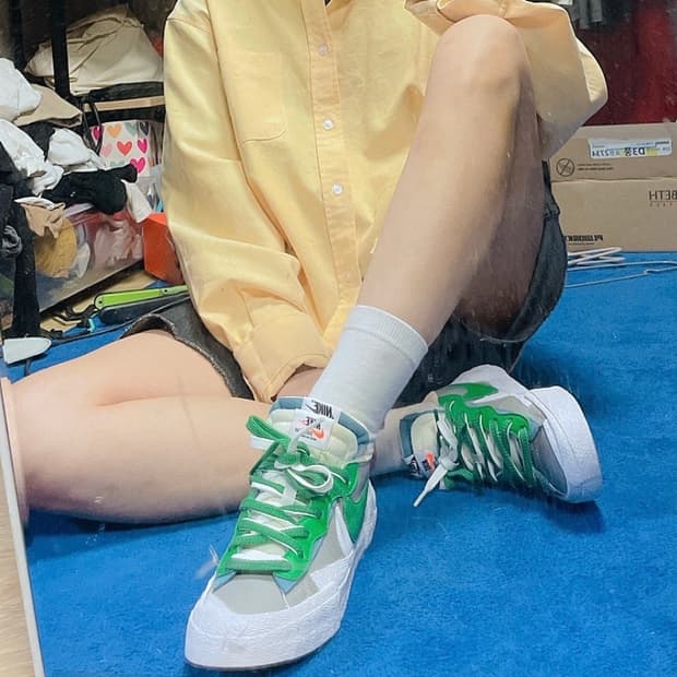 나이키 x 사카이 블레이저 로우 클레식 그린