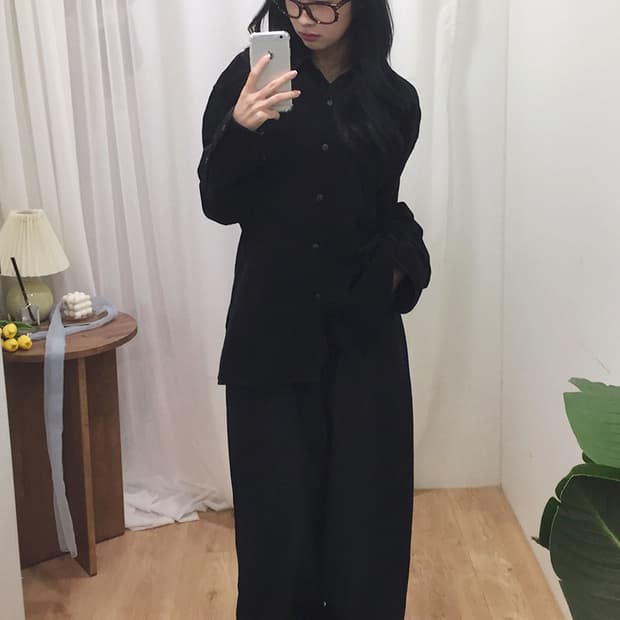 공용 커버낫 코듀로이 오버핏 셔츠 100