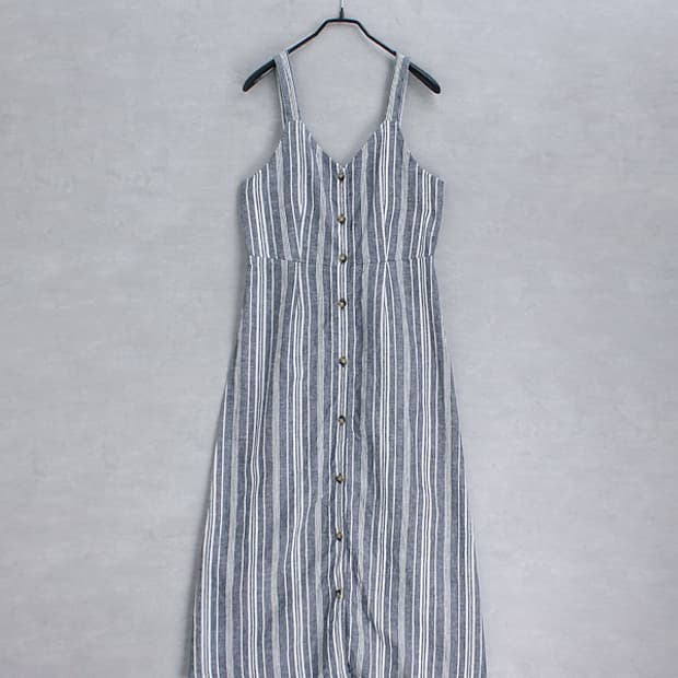 GU _ linen / cotton salopette ops