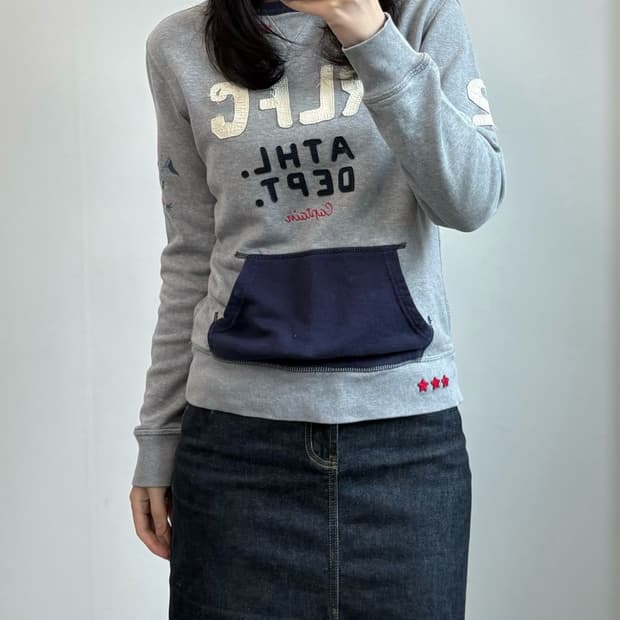 폴로 랄프로렌 패치 배색 맨투맨