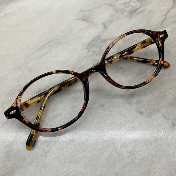 B73 KS 레오파드 슬림 오벌 안경6859