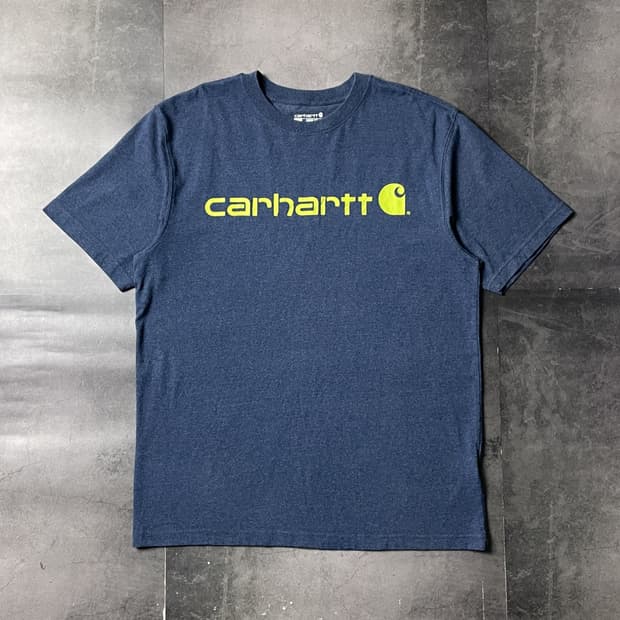 CARHARTT 칼하트 빈티지 네이비 그래픽 반팔티셔츠 A01035