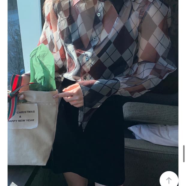 서쿠키 시스루 블라우스