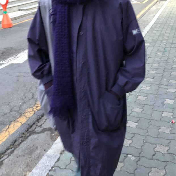 이세이미야케 낙하산 하이넥 코트