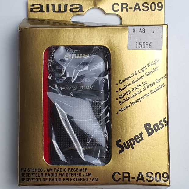 아이와 AIWA CR-AS09 빈티지  AM/FM 라디오 [미사용품] 