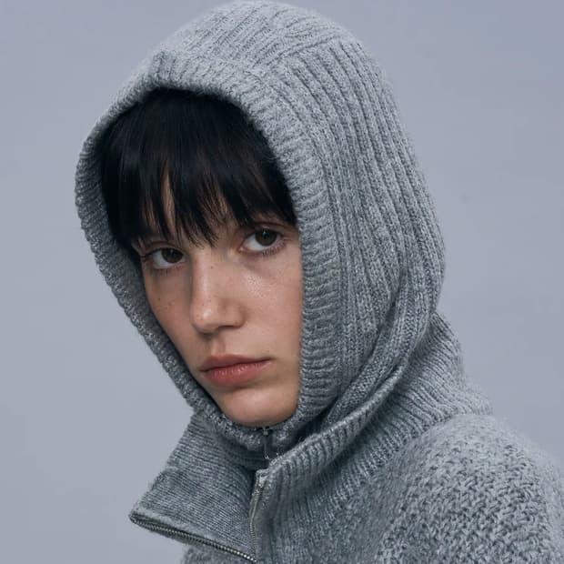 파르티멘토우먼 니트 바라클라바 멜란지