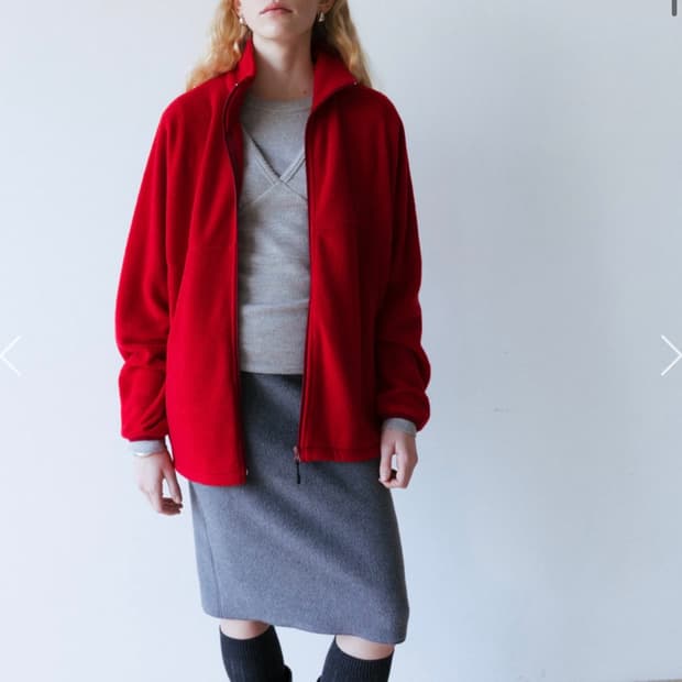 모노하 Lounge Fleece Full-Zip Up 레드컬러