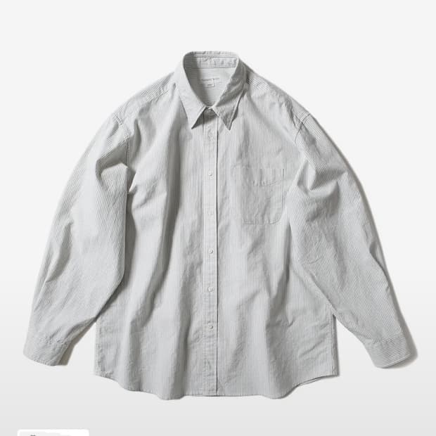 토마스모어 프렌치 스트라이프 셔츠 그레이 그린