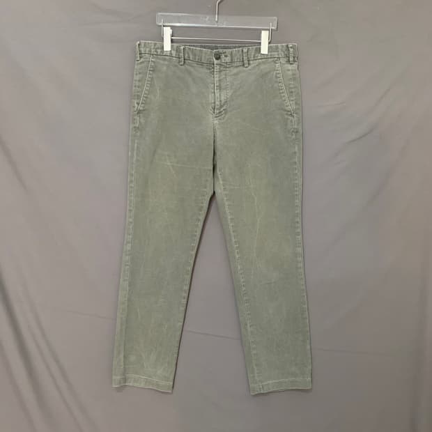 33인치 헨리코튼 이탈리안핏 워싱 기모 스판 치노팬츠 면바지