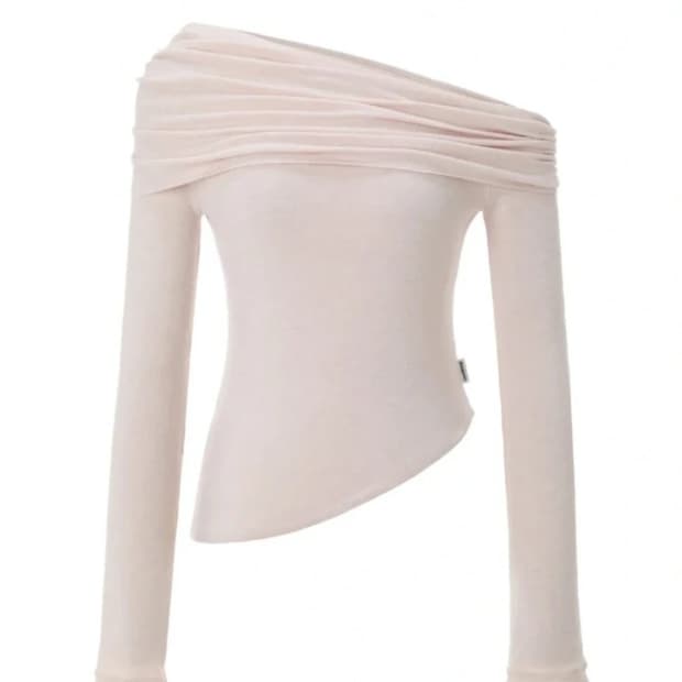 (택O) 쓰리타임즈 serene drape top 핑크
