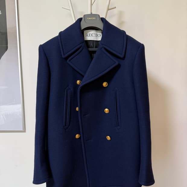 울 더블 피코트 