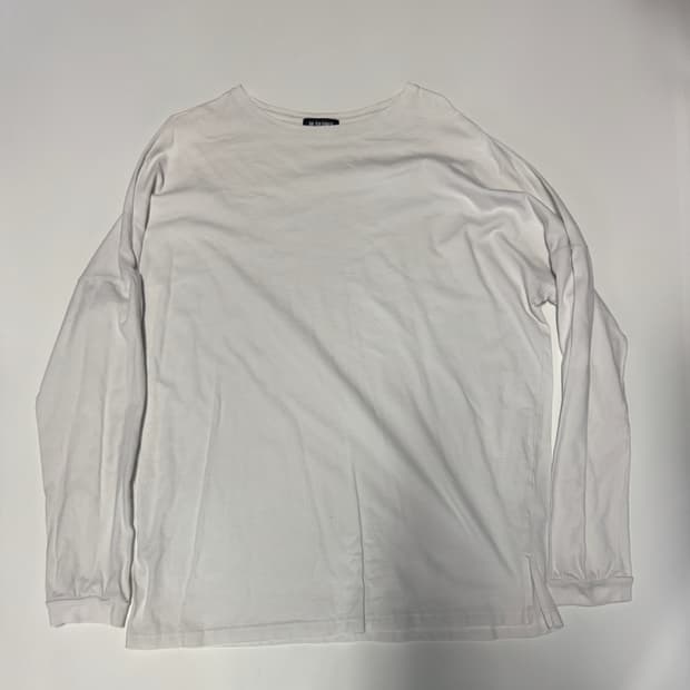 인사일런스 빅 사이즈 화이트 긴팔 티셔츠 2XL~