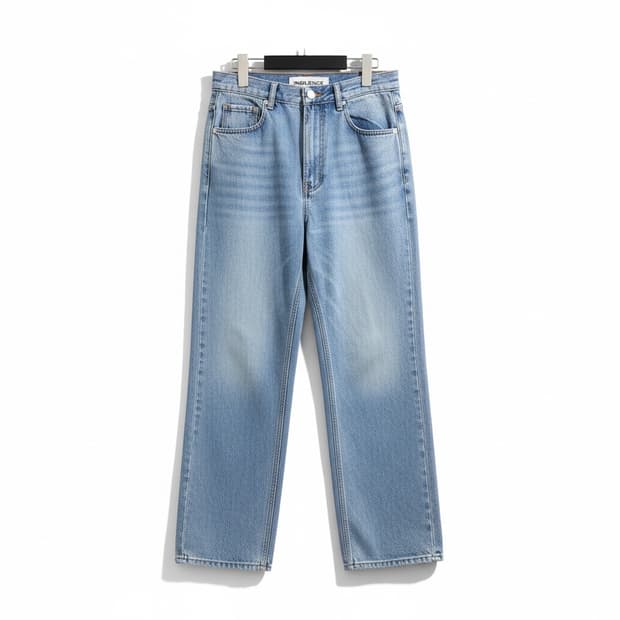 인사일런스 데님 와이드 청바지 S