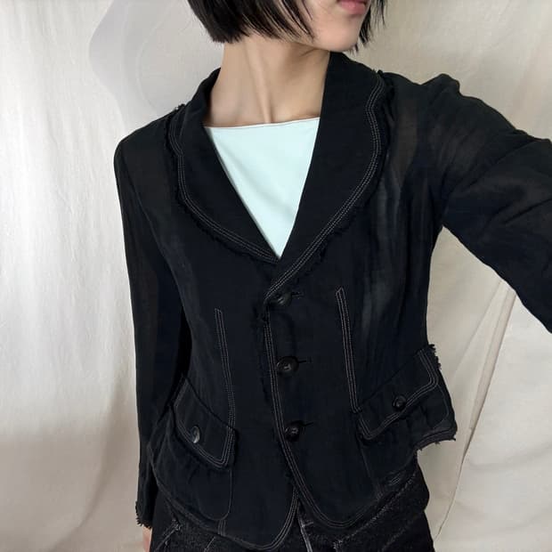 Sutjeso 린넨 스티치 자켓