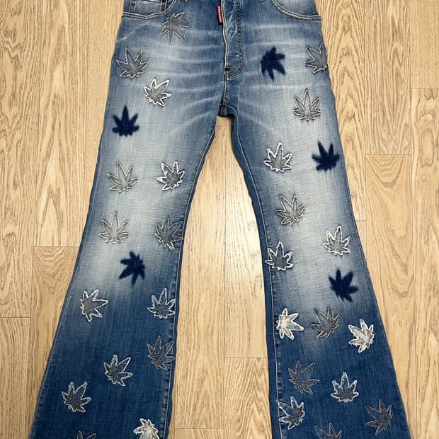 디스퀘어드2 올오버 패치 부츠컷 진