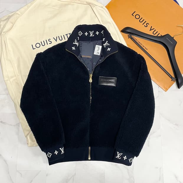 [새상품/S] 25fw 루이비통 레더패치 후리스 플리스 자켓