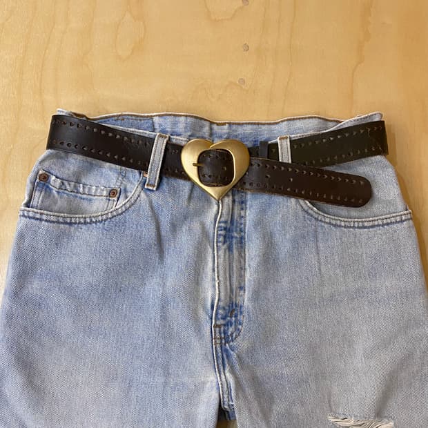 VTG heart buckle belt 빈티지 하트 버클 벨트