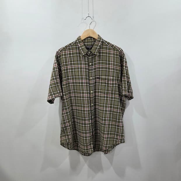 폴로진스 체크 반팔셔츠 L